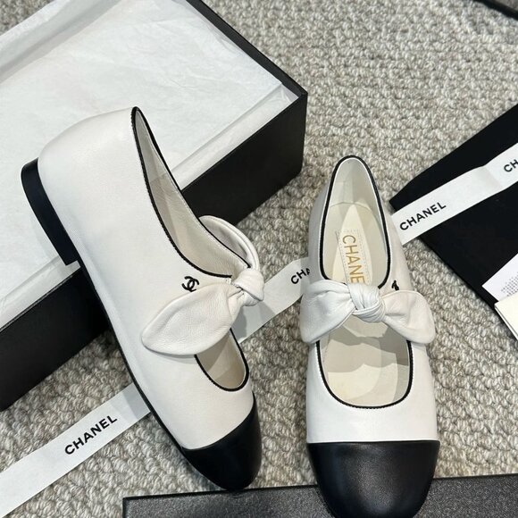 Chanel leather ballet flats with closed toes 39 - Picture 6 of 6